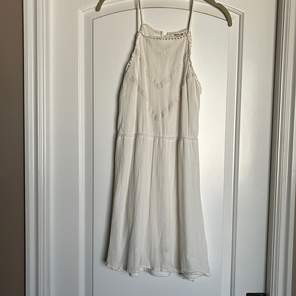 White halter summer dress